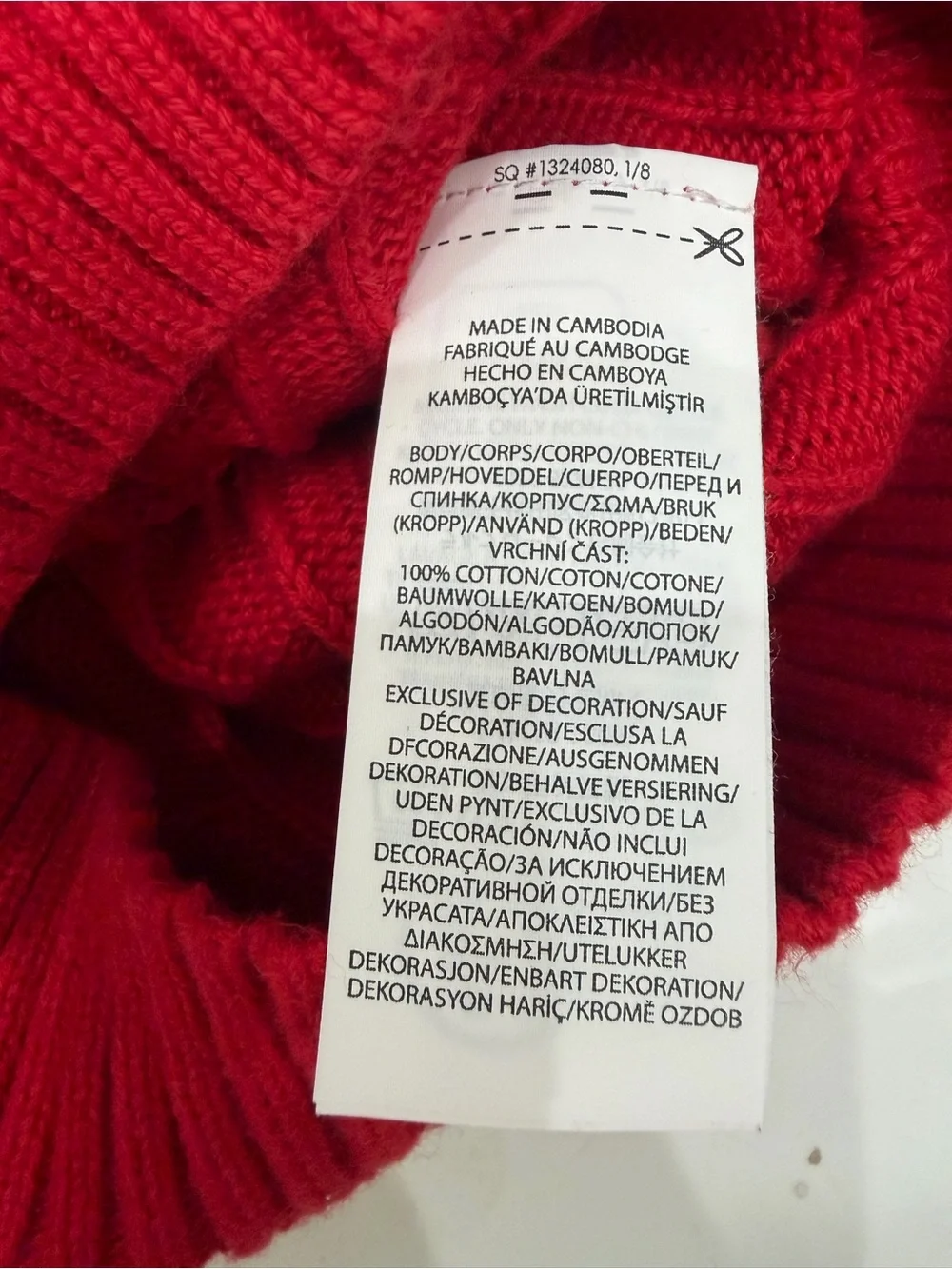 Ralph Lauren Baby Cotton Cable-Knit Sweater Red 12 Month